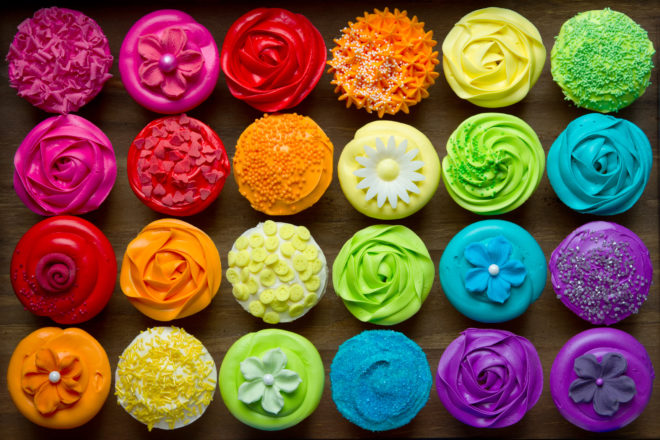 Rainbow of Cupcakes