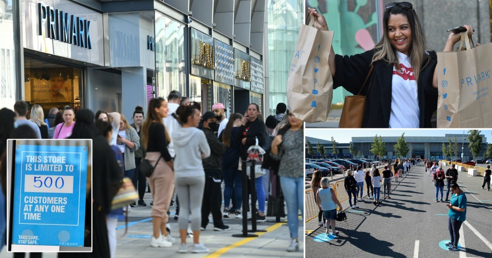 Shoppers head to queue up for non-essential shops now open